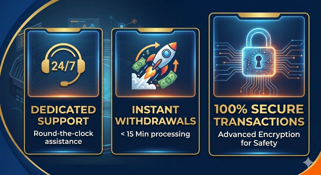 13L Game Platform Features – 24/7 Dedicated Support, Instant Withdrawals under 15 minutes, 100% Secure Transactions with Advanced Encryption